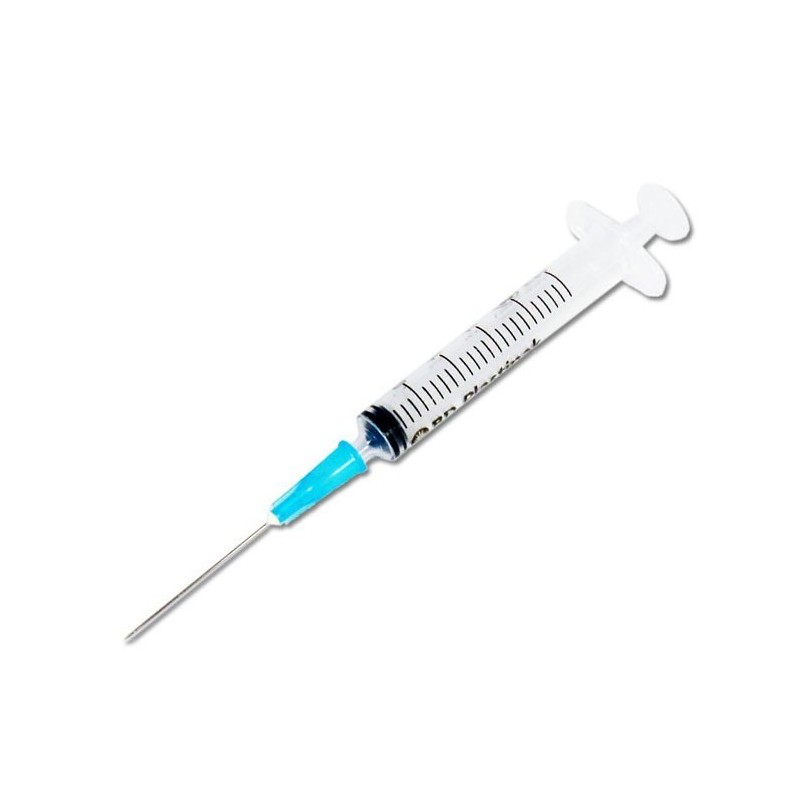 10 x 2ml Syringe including needle (Blue)