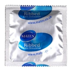 BUY ONE GET ONE FREE 5 x Mates Ribbed Condoms