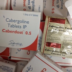 Cabergoline Signature Pharma Grade 4 tablets box